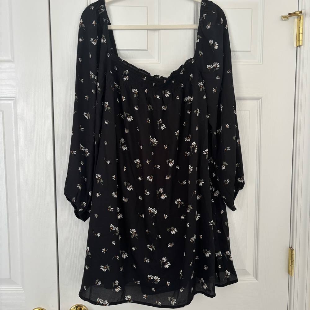 Abercrombie & Fitch XL Floral Black Dress